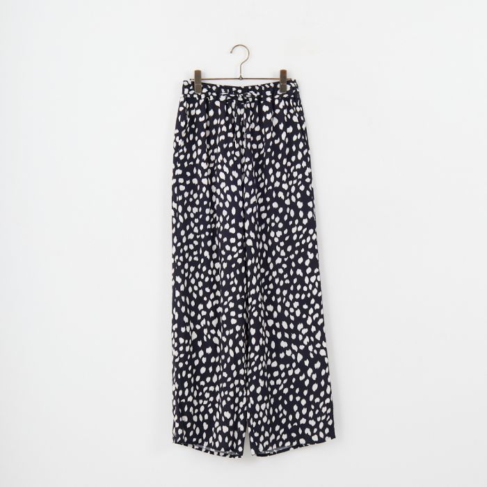 【送料無料】 MICA&DEAL マイカアンドディール プリントストレートパンツ 0125203159 レディース ボトムス 2025AW F ブラック/ブラウン