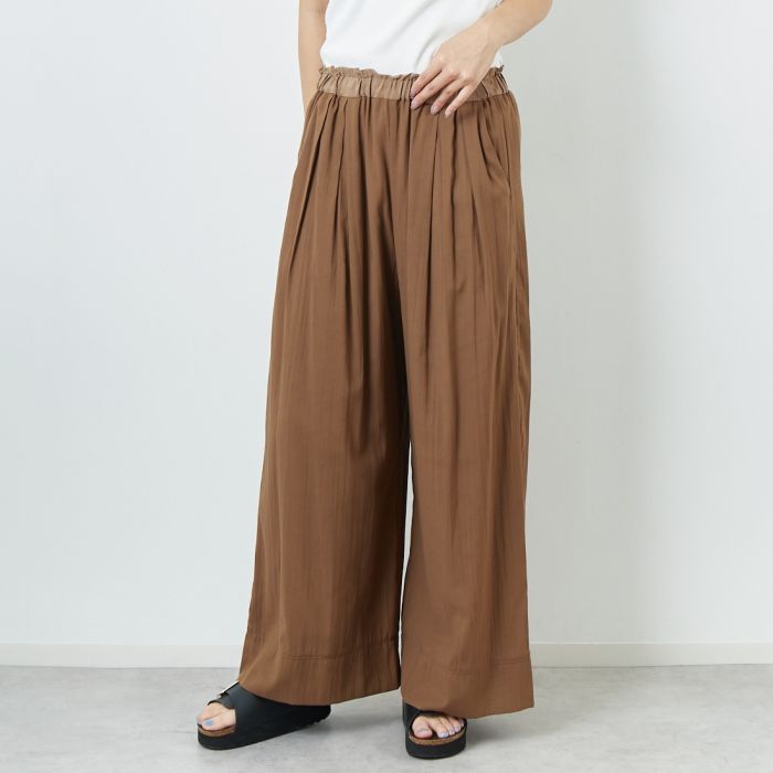 【送料無料】 CHIGNON シニヨン マルチタックワイドパンツ 3853-348MK レディース ボトムス イージーパンツ F ブラウン/ブラック