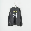 【予約商品】【店内全品送料無料】 GOOD ROCK SPEED グッドロックスピード 別注 NIRVANA プリントスウェット INTN-020-JF レディース トップス 長袖 2025AW M グレー