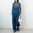 【店内全品送料無料】 SOMETHING サムシング 3WAYデニムサロペット SA1905 レディース オーバーオール 2025AW F ブルー