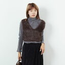 【店内全品送料無料】 DIGNITE COLLIER ディニテコリエ フェザーニットベスト 80256024 レディース アウター 2025AW F 全3色