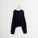 【店内全品送料無料】 mizuiro ind ミズイロインド メッシュクルーネックプルオーバー 3-220093 レディース トップス ニット 長袖 2025AW F ブラック/グレー