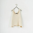 【店内全品送料無料】 mizuiro ind ミズイロインド リリーヤーンベスト 3-220118 レディース アウター 2025AW F ホワイト/ブラック