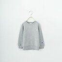 【店内全品送料無料】 Champion チャンピオン キッズ リバースウィーブ(R) クルーネックスウェットシャツ CK-Y001 キッズ トップス 長袖 2025AW 100-120 グレー/ネイビー