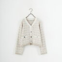 【店内全品送料無料】 TORRAZZO DONNA トラッゾドンナ チェックパターンカーディガン 6262-453 レディース トップス 長袖 2025AW F ベージュ/ブラック