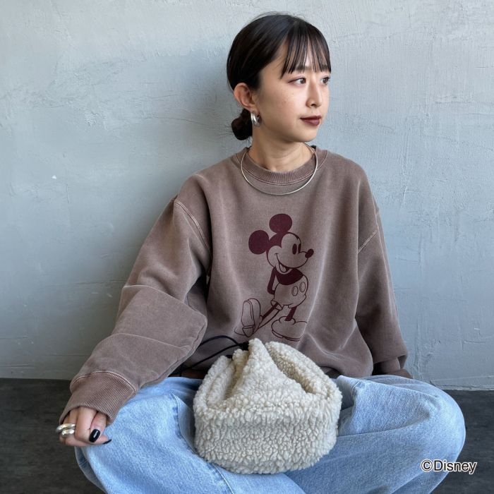 【予約商品】【送料無料】 GOOD ROCK SPEED グッドロックスピード 別注 / MICKEY MOUSE / プリントスウェット INTN-059-JF レディース トップス 長袖 2025AW M ブラウンのサムネイル