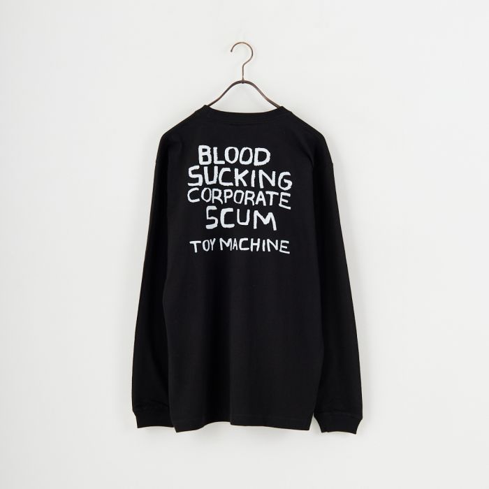 【送料無料】 toy machine トイマシーン トイモンスター刺繍 ロングスリーブTシャツ TMFFLT13 メンズ トップス 長袖 2025AW M/L ブラック