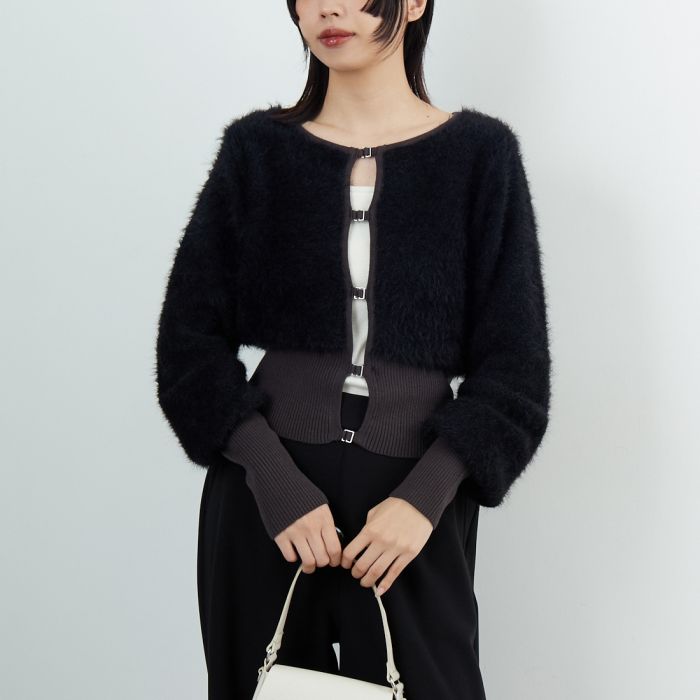 【送料無料】 &g'aime アンジェム シャギーカーディガン 986-67026 レディース トップス 長袖 2025AW F 全3色