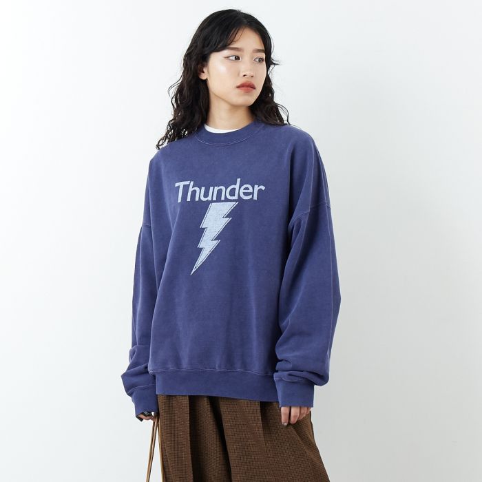 【送料無料】 REMI RELIEF レミレリーフ 別注 SP加工 ダメージクルーネックスウェット RN29373273-JF レディース トップス 長袖 2025AW M ネイビー