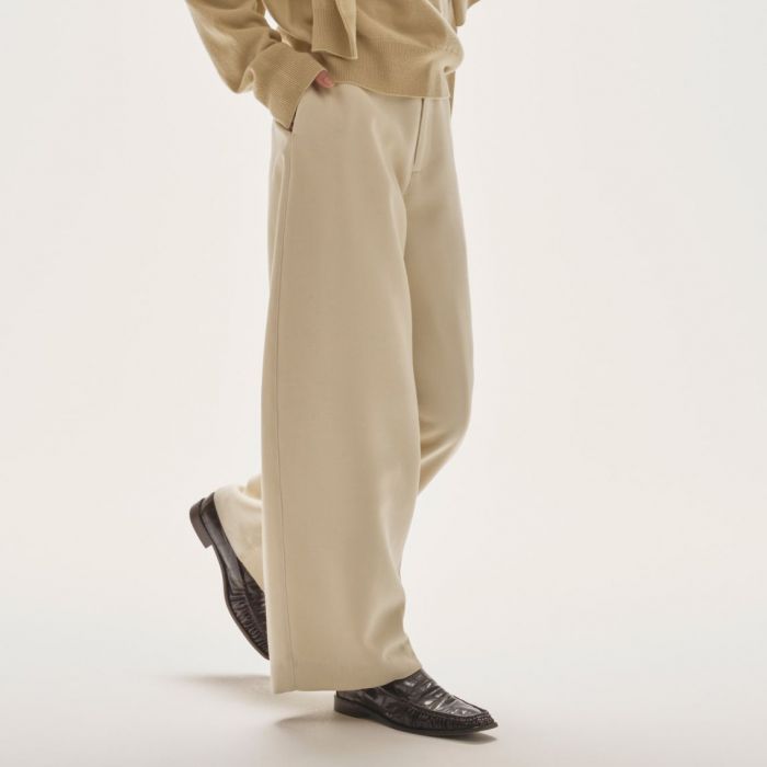 【送料無料】 TODAYFUL トゥデイフル ワイドコクーントラウザーズ 12520722 レディース ボトムス 2025AW S/M ホワイト/ブラック