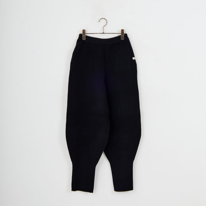 【送料無料】 null. ヌル リブヘムニットパンツ 153WNP255029 レディース ボトムス イージーパンツ 2025AW S ブラック