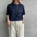 【送料無料】 LACOSTE ラコステ アウトラインクロックポケットTシャツ TH5581 レディース トップス 半袖 2025SS S 全3色