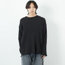 【店内全品送料無料】 Name. ネーム ワッフルテープド ルーズスリーブTシャツ NMCU-028 メンズ トップス 長袖 2025SS 1 ホワイト/ブラック