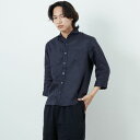 【送料無料】 33Degrees サーティスリーディグリーズ フレンチリネン七分袖シャツ BFQ211 メンズ トップス 2025SS M/L 全5色