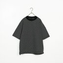 【送料無料】 SLICK スリック マイクロボーダードローストリングTシャツ 5230102 レディース トップス 半袖 2025SS S ブラック/ホワイト