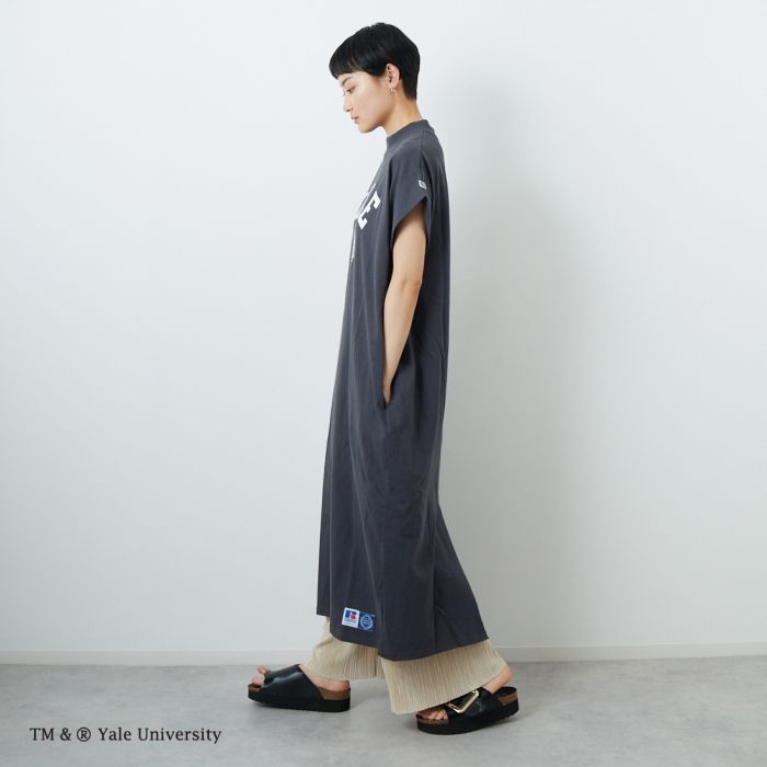 【送料無料】 RUSSELL ATHLETIC ラッセル アスレチック カレッジロゴノースリーブワンピース RCW-25032-YL レディース 2025SS M グレー