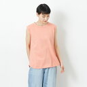 【送料無料】 tumugu: ツムグ スープレコットン天竺 裾ラウンドタンクトップ TC23116-WA レディース トップス Tシャツ 2025SS F 全4色