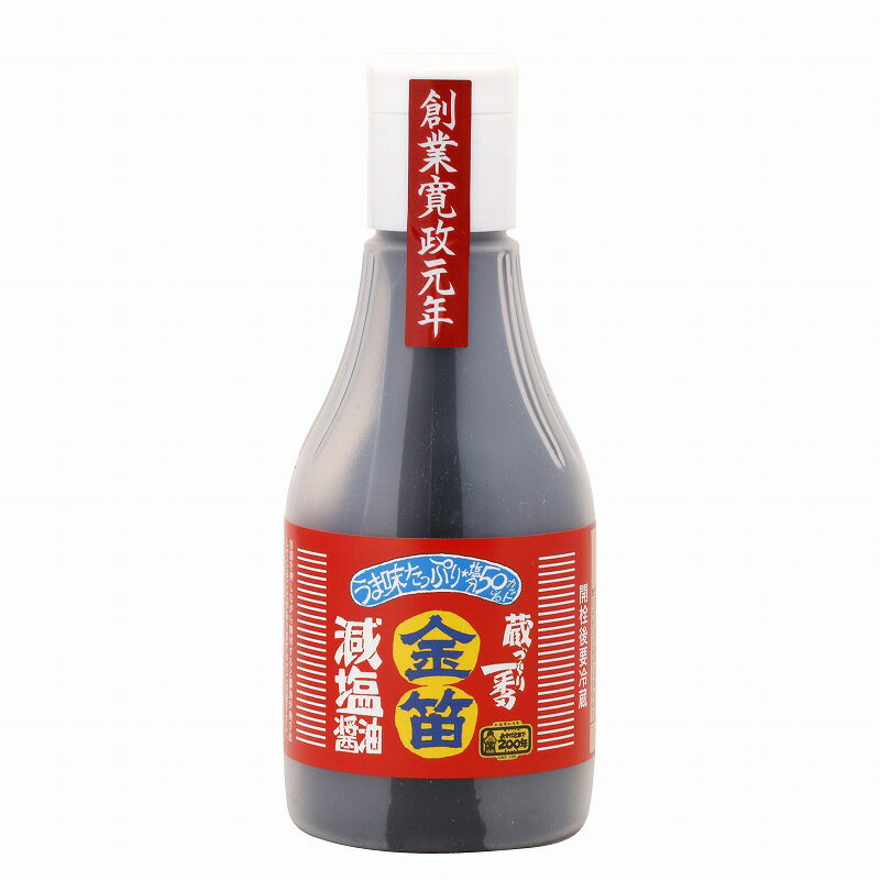 【送料一律540円】金笛　減塩醤油ボトル　200ml