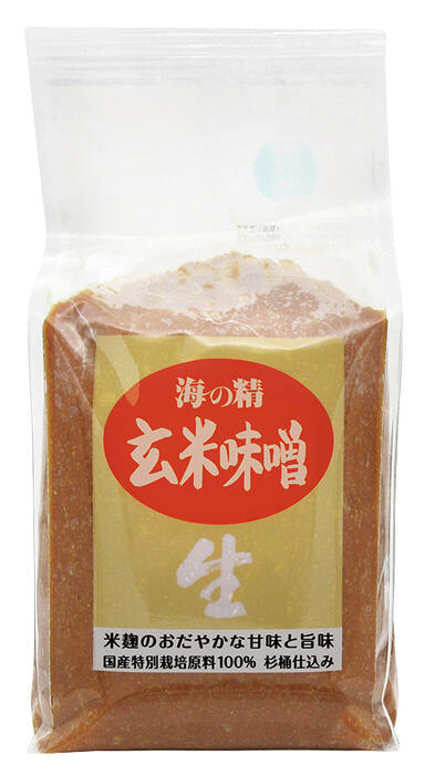 【送料一律540円】海の精 国産特栽 玄米味噌 1kg