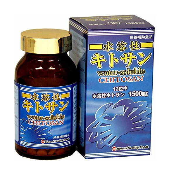 商品名 水溶性キトサン 内容量 90g（ 250mg×360粒） 原材料 キトサン、乳糖、乳酸、結晶セルロース、ショ糖エステル 広告文責 株式会社ジャパンフーズ 0166-61-8800 メーカー/区分 ミナミヘルシーフーズ/日本製・健康食品