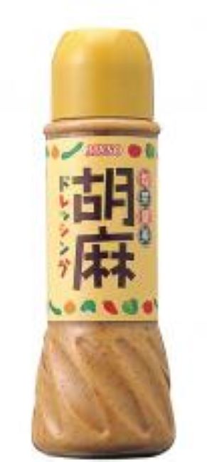 商品名 旬菜健美　胡麻ドレッシング 原材料 食用植物油脂（なたね油（国内製造））、醤油（大豆・小麦を含む）、米酢、砂糖、ごま、卵黄（卵を含む）、香辛料 メーカー ムソー株式会社 内容量 390ml 区分 日本/食品 広告文責 株式会社ジャパンフーズ 0166-61-8800