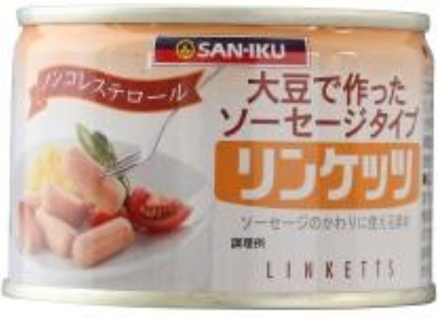 商品名 リンケッツ 原材料 なたね油（国内製造），繊維状大豆たん白，粉末状大豆たん白，卵白粉（卵を含む），植物 性粉末ブイヨン（小麦を含む），塩，砂糖，植物たん白酵素分解物，香辛料／紅麹色素，レシ チン，香料 メーカー 三育フーズ株式会社 ...