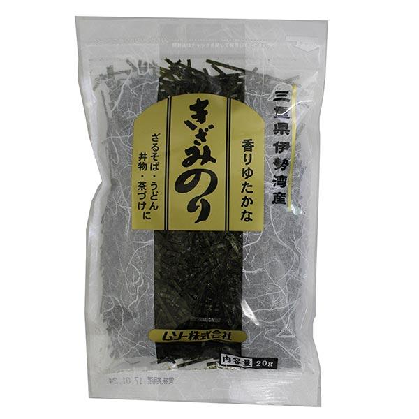 商品名 三重県伊勢湾産　きざみ焼のり 内容量 20g 原材料 乾のり（三重県産） 広告文責 株式会社ジャパンフーズ 0166-61-8800 メーカー/区分 ムソー株式会社 日本/食品