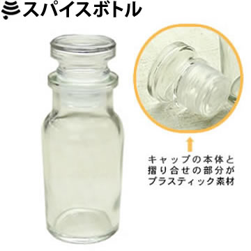 スパイスボトル【調味料入れ おしゃれ スパイスボトル 60ml ワグナー瓶　岩絵具　顔料保管　日本画岩絵具　調味料 ボトル　スパイスボトルセット ガラス 塩コショー入れ 密閉　七味 容器　日本製 塩　薬さじ】