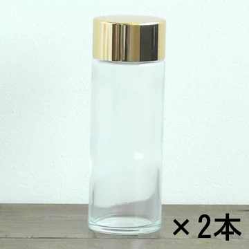 ゴールドCAP化粧水ガラスボトル100ml【2個セット】【化粧水 容器 おしゃれ 化粧水詰め替えボトル】