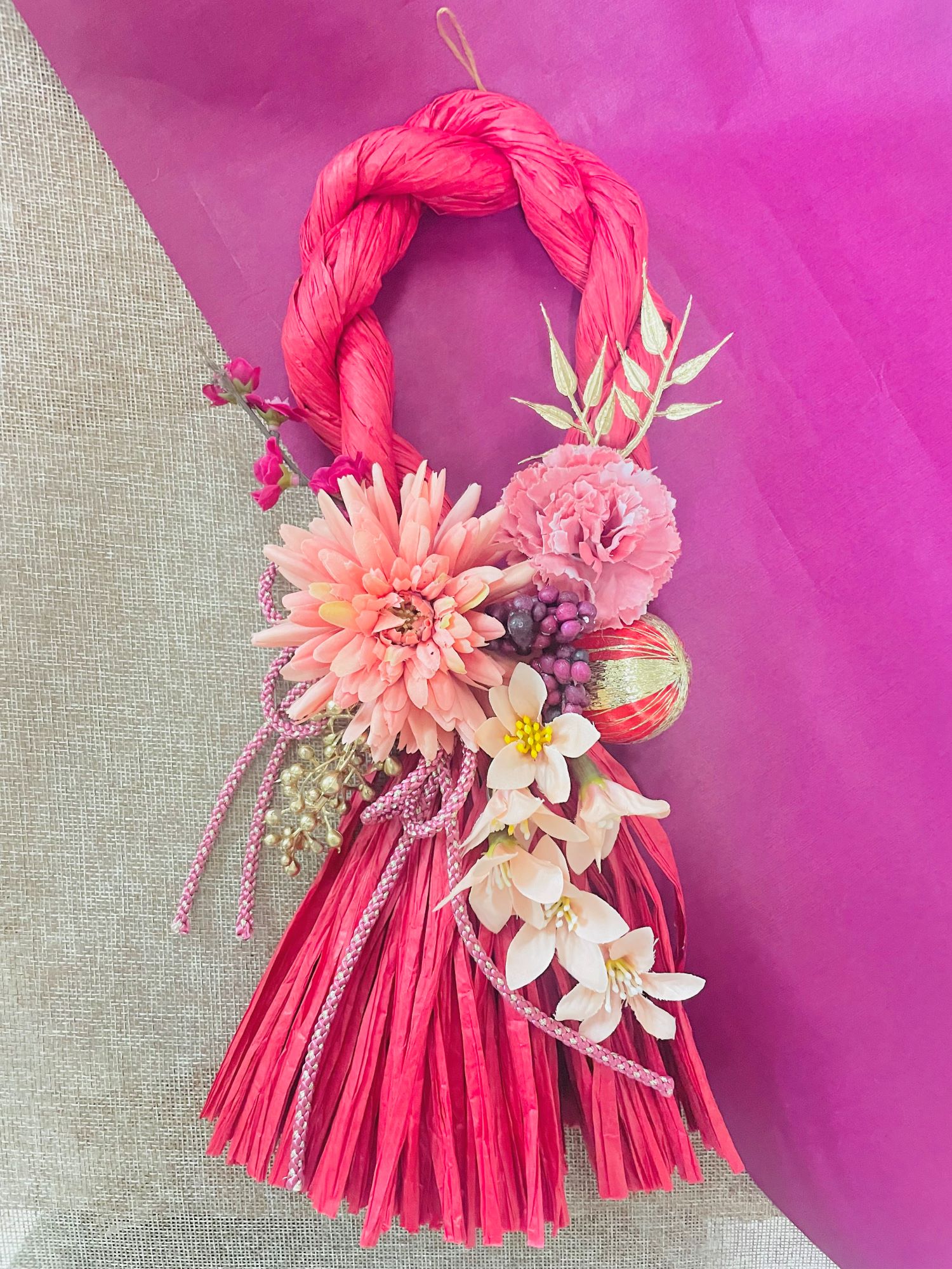 しめ飾り・正月花・正月飾り[迎春用][お年賀][新年用]【送料込】（RO-305）