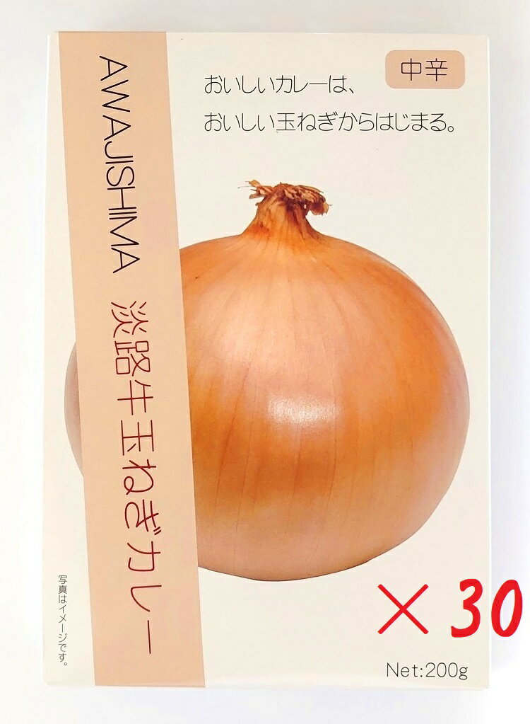 （30箱セット）キャニオンスパイス淡路牛玉ねぎカレー200g（1人前・中辛）×30箱（うずのくに南あわじ・淡路島）（化学調味料不使用 レトルト ビーフカレー 野菜 たまねぎ）近畿 兵庫ご当地カレー（沖縄・離島への発送は不可）