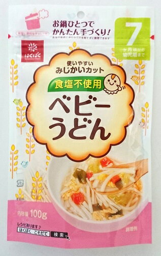 【全国送料無料‐2袋セット】はくばくベビーうどん100g×2袋セット ≪代引不可≫≪他の商品と混載不可≫
