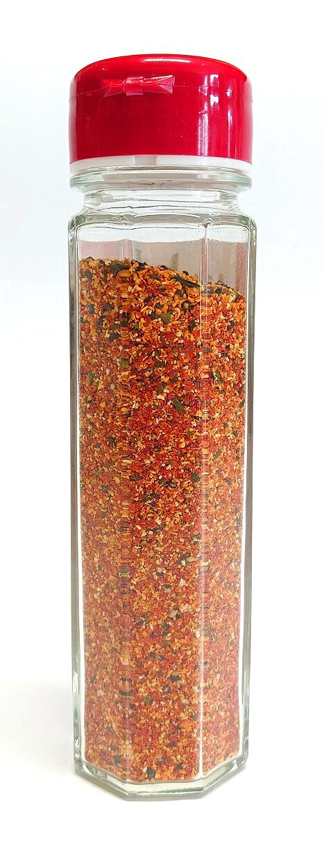 贅プラスONEの（12本セット）味の海翁堂長者様の七味にんにく90g（瓶入）×12本（バラ売り・まとめ買い）（万能スパイス 七味 唐辛子 ニンニク 大蒜 ガーリック ふりかけ 香辛料 辛味調味料 薬味 下味 国産 低農薬）（東北 青森 ご当地調味料・グルメ）｜アングル2
