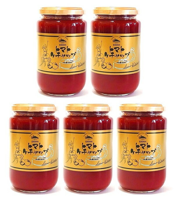 （5本セット）スコーレ 学園 トマトケチャップ 370g（瓶入）×5本...(4)