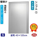 JHA 姿見 壁掛け 鏡 おしゃれ 姿見ミラー 姿見鏡 壁掛け鏡(デザインミラー) シンプル1 (飛散防止・壁掛け用)W400×H1200 EM-40X120TF-S1 鏡 ミラー フレームレスミラー ノンフレーム 玄関 全身鏡 全身ミラー モダン スタイリッシュ シンプル 四角 エッチング