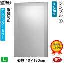 JHA 姿見 壁掛け 鏡 おしゃれ 姿見ミラー 姿見鏡 壁掛け鏡(デザインミラー) シンプル1 (飛散防止・壁掛け用)W400×H1800 EM-40X180T...