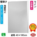 JHA 姿見 壁掛け 鏡 おしゃれ 姿見ミラー 姿見鏡 壁掛け鏡(デザインミラー) ライン (飛散防止・壁掛け用)W400×H1800 EM-40X180TF-...