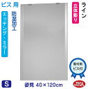 JHA 姿見 鏡 おしゃれ 姿見ミラー 姿見鏡(デザインミラー)ライン W400×H1200(ビス用)EM-40X120Tb-LN 防湿 鏡 ミラー フレームレ...