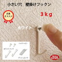 JHA 壁掛け フック 賃貸 目立たない 強力 石膏ボード 仕上がり綺麗 (壁掛け フックン:ホワイト)F-30K-W 画びょう 耐荷重3kg 壁 穴 小さい ...