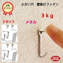 JHA【2セット(4個入り)】壁掛け フック 賃貸 目立たない 強力 石膏ボード 仕上がり綺麗 (壁掛け フックン:メタル)F-30K-M2 画びょう 耐荷重3...
