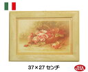 JHA 額絵 絵画 アートポスター 壁掛け イタリア製【アンティーク木製フレーム】 バラ・ピンク(かご)横型(D) W365×H265 IG-89 アートフレーム 額装絵画 アート額絵 ウォールアート インテリア壁飾り 玄関 リビング 寝室 おしゃれ 店舗 木枠
