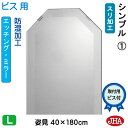 JHA 姿見 鏡 おしゃれ 八角姿見 八角姿見鏡(デザイン風水ミラー)シンプル1 八角形 W400×H1800(ビス用)EO-40X180Tb-S1 防湿 風水鏡 フレームレスミラー ノンフレーム 玄関 全身鏡 全身ミラー おしゃれ 店舗 モダン スタイリッシュ シンプル エッチング