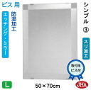JHA 鏡 ミラー 洗面鏡 化粧鏡(デザインミラー) シンプル3 W500×H700(ビス用) EM-50X70Tb-S3 フレームレスミラー ノンフレーム 玄...