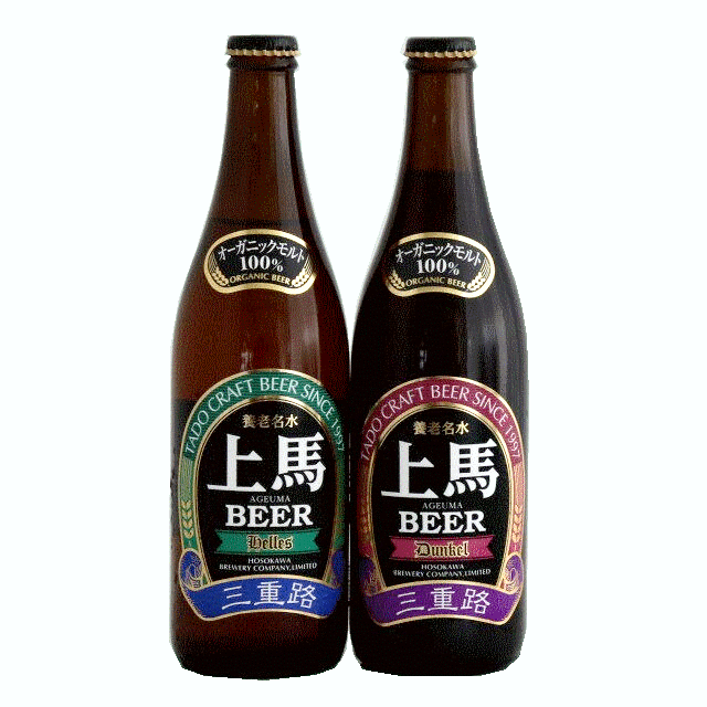 有機麦芽100%の上馬ビール500ml2本セット ヘレス・デュンケル各1本 地ビール ギフトセット 飲み比べ クラフトビール …