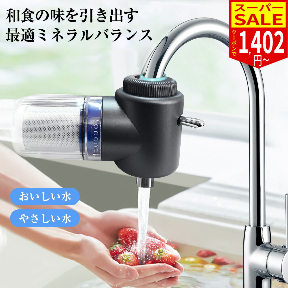 【楽天スーパーSALE！2個購入で2個目が半額！】蛇口直結型浄水器 マイクロバブル 浄水器 蛇口 蛇口用浄水器 専用カートリッジ1個付き 小型 コンパクト 高性能 濾過 節水 飲水 家庭用 キッチン 浄水 健康 おいしい水 取付簡単 電源不要 レビュー特典付き