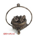 香炉 花籠 大森孝志作 蝋型青銅製 山吹色 桐箱入 高岡銅器 おしゃれ かわいい インテリア 仏具 モダン 蓋付き 茶道具 お香 日本製 送料無料