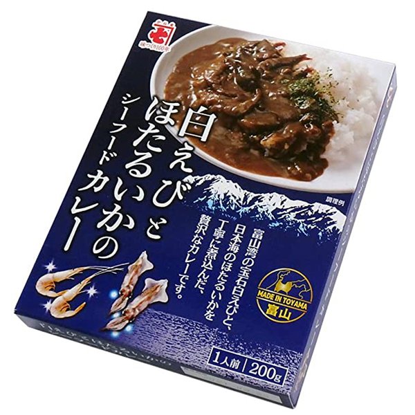 かね七 白えびとほたるいかのシーフードカレー 5個セット 富山