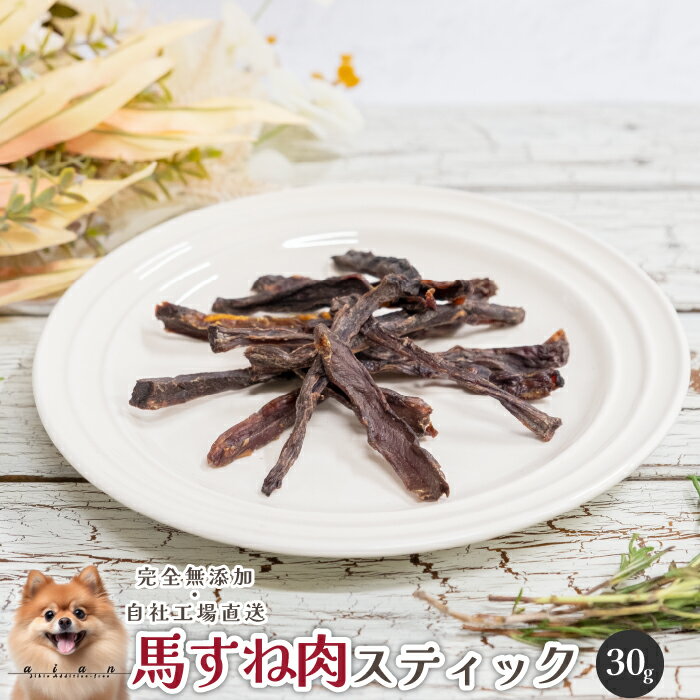 馬すね肉スティック30g 犬 無添加 おやつ aian あい庵 馬肉 ドッグフード パピー シニア 