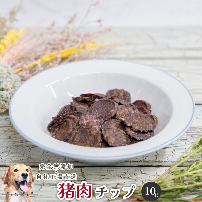 【LINE登録で300円OFFクーポン】■猪肉チップ10g■ 犬 無添加 おやつ aian あい庵 犬用 猫用 国産 猪肉 ..