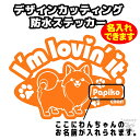 名入れ かわいい愛犬ステッカー【ポメラニアンタイプ】全16色選択【車 シール ドッグ 名前入れ トランクケース キャリーバッグ スーツケース カート リアガラス ケージ】